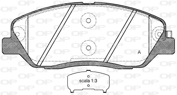 OPEN PARTS Комплект тормозных колодок, дисковый тормоз BPA1226.02